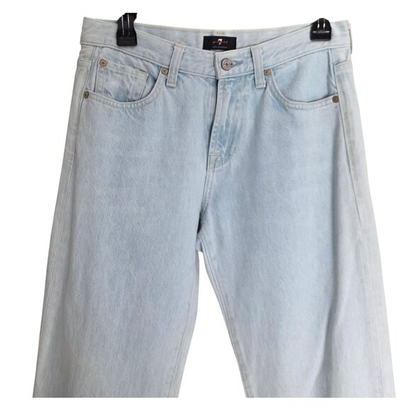 Women's - 7 For All Mankind Low Straight Leg Jeans, Size 25 - Picture 2 of 9